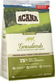 ACANA Grasslands Cat корм для кішок і кошенят всіх порід і вікових груп з індичкою  -  Корм для виведення вовни -    