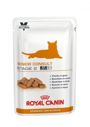Royal Canin SENIOR CONSULT STAGE 2 для пожилых кошек с признаками старения  100г -  Влажный корм для котов -  Ингредиент: Птица 