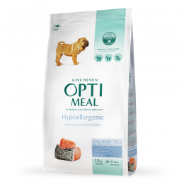 Optimeal Hypoallergenic 12 кг корм для собак средних и крупных пород с лососем -  Сухой корм для собак Optimeal     