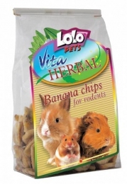 HERBAL для грызунов банановые чипсы 150 г Lolopets 74112 -  Лакомства для грызунов Lolo Pets     