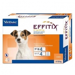 Эффитикс Спот-он капли на холку для собак Virbac 67 мг/600 мг (4-10кг) - 