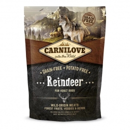 Carnilove Adult Raindeer Сухий корм для дорослих собак усіх порід з олениною, 1,5 кг -  Холістік корми для собак 