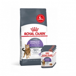 АКЦИЯ Royal Canin Appetite Control набор корму для стерилизованных котов 2 кг + 4 паучи -  Сухой корм для кошек -   Класс: Супер-Премиум  