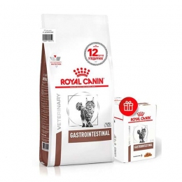 АКЦИЯ Royal Canin Gastro Intestinal для кошек при нарушениях пищеварения 4 кг + 12 паучей -  Сухой корм для кошек -   Класс: Супер-Премиум  