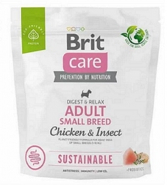 Brit Care Dog Sustainable Adult Adult Small Breed Корм для собак малих порід з куркою та комахами -  Корм для собак Brit Care (Брит Кеа) 