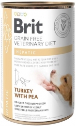 Brit VetDiets Влажный Корм для собак при почечной недостаточности индейка и горох 400 г  -  Brit консервы для собак 