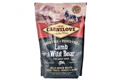Carnilove Adult Lamb WildBoar Сухий корм для собак з ягнятком та диким кабаном 1,5 кг - Корм холістик для собак