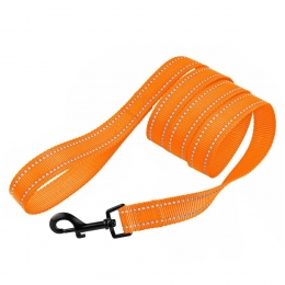 Поводок для собаки ACTIVE нейлоновый со светоотражением Оранжевый 152 см - Поводки для собак