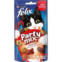 Ласощі Purina Felix Party Mix гриль 60гр  -  Ласощі для кішок -    