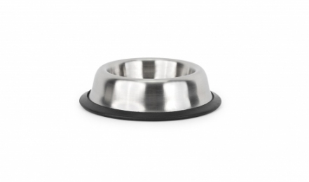 Миска металлическая на резиновой основе 0,190л - Миски для собак