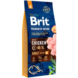 Brit Premium Dog Adult М Сухой корм для собак средних пород с курицей - Сухой корм для собак