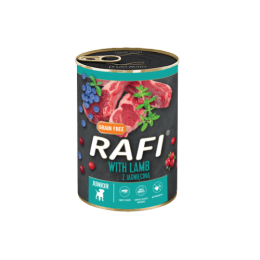 Dolina Noteci Rafi junior консерви для цуценят паштет ягнененок, лохина і журавлина (65%) 400гр 305095 -  Вологий корм для собак -   Інгредієнт Ягня  