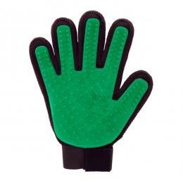 Перчатка для вычесывания шерсти True Touch зеленая - Щетка для собак