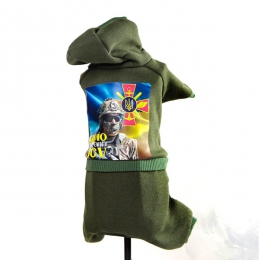 Комбинезон Воин трикотаж на флисе (мальчик) -  Одежда для собак -   Размер одежды S1  