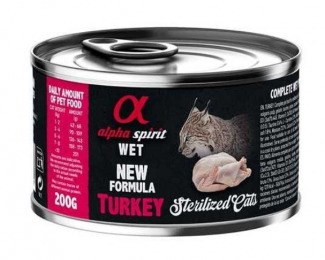 Вологий корм Alpha Spirit Turkey Complete для стерилізованих котів, з індичкою, 200 г - Similar products