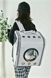 Рюкзак экран квадрат с иллюминатором серый 40х30х30 см - Рюкзаки переноски для собак
