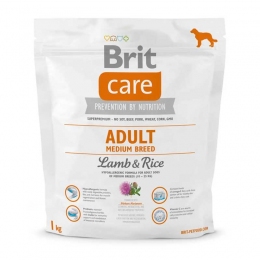 Brit Care Adult Medium Breed Lamb&Rice для собак средних пород -  Сухой корм для собак -   Ингредиент: Ягненок  