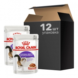 9 + 3 шт Royal Canin fhn wet steril консерви для кішок 85г 11494 акція -  Вологий корм для котів -   Вага консервів: Більше 1000 г  