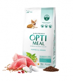 АКЦИЯ Optimeal Сухой корм для щенков всех пород со вкусом индейки 1.5 кг -  Корм для собак Optimeal (Оптимил) 