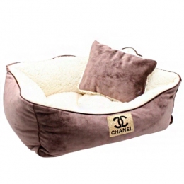 Лежак Шанель бронза №1 42х28х20 см - Домики и лежаки для собак