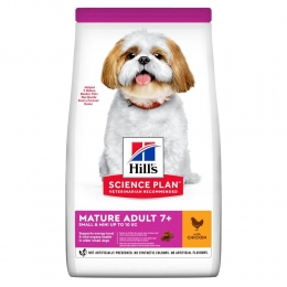 Hill's (Хиллс) Science Plan Mature Adult 7+ Small&Mini with Chicken Сухой корм для собак мелких пород старше 7 лет с курицей -  Корм для собак Hills (Хиллс) 