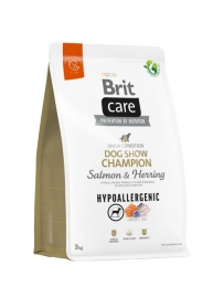 Brit Care Dog Hypoallergenic Dog Show Champion Сухой корм для выставочных собак с лососем и селедкой, 3 кг -  Корм Brit Care для собак 