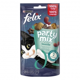 Лакомство Purina Felix Party Mix океанический 60гр  -  Лакомства для кошек -    