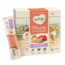 Крем Feringa Vitality Hairball Care для кошек тунец-курица 24*10 г. Крем Feringa Vitality Hairball Care для кошек тунец-курица 24*10 г. -  Витамины для кошек -   Вкус: Курица