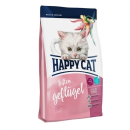 Happy cat Киттэн корм для котят с птицей 4кг 70358/113600 -  Сухой корм для кошек -   Ингредиент: Птица  