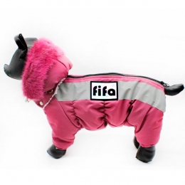 Комбинезон Роза овчина на силиконе (девочка) -  Зимняя одежда для собак 