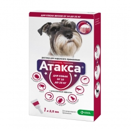 Атакса капли для собак против блох спот-он КРКА -  Средства от блох и клещей для собак KRKA     