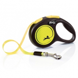 Рулетка для собак Neon XS 3м\12кг лента желтая -  Рулетки для собак Flexi     