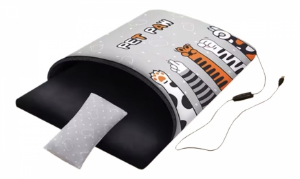 Грілка Кишенька Лапка сіра з USB - Будинки та лежанки для собак