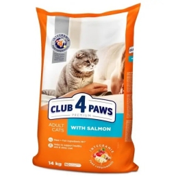 Club 4 Paws Premium лосось корм для стерилизованных кошек 14 кг -  Корм Клуб 4 Лапы для кошек 