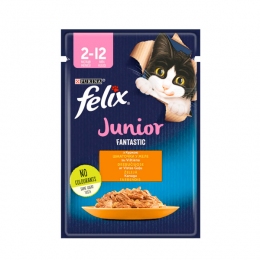 Felix Sensations вологий корм для кошенят з куркою в желе  -  Все для кошенят - Felix     