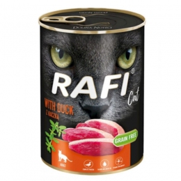 Dolina Noteci Rafi консервы для котов с уткой (65%) 400г 303824 - Корм для выведения шерсти у кошек