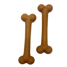 Косточка для собак бамбук 12 см дентал 2 шт 18515 -  Прессованные кости для собак 