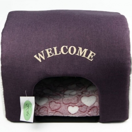 Будиночок для собак  Welcome антикоготь фіолетовий 40*34*34 см -  Все для цуценят - Fifa     