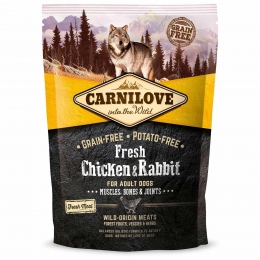 Carnilove Fresh Chicken Rabbit for Adult dogs Сухой корм для взрослых собак всех пород с курицей и кроликом, 1,5 кг - 