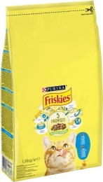 Friskies Salmon c лососем и овощами -  Friskies сухой корм для кошек 