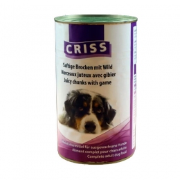 З riss консерва для собак соковиті шматки оленини 1240г -  Вологий корм для собак -   Інгредієнт Оленина  