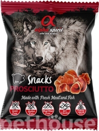 Alfa Spirit Dog Snacks Prosciutto напівологі  ласощі з прошуто, кубики 50г - Ласощі для собак