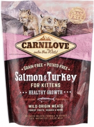 Carnilove Cat Salmon Turkey Kitten Сухой корм для котят с лососем и индейкой 400 г - 