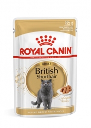 Royal Canin BRITISH SHORTHAIR ADULT (Роял Канин) влажный корм для кошек породы Британская короткошерстная кошеккусочки паштета в соусе