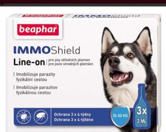 Капли Beaphar Immo Shield Line-on для собак - 15кг 3 пипетки Беафар 13582 - Средства и таблетки от блох и клещей для собак