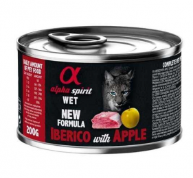 Влажный корм Alpha Spirit Iberian Pork with Yellow Apple для взрослых кошек, с иберийской свининой и желтым яблоком, 200 г -  Влажный корм для котов - Alpha Spirit   