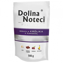 Dolina Noteci Premium влажный корм для собак Кролик с клюквой -  Влажный корм для собак -   Вес консервов: До 500 г  