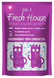 Fresh House наповнювач для котячого туалету силіконовий 3,6 л Aroma -  Fresh House наповнювач для котів 