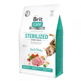 Brit Care Cat Grain-Free Sterilized Urinary Health корм для стерилизованных кошек -  Корм для выведения шерсти Brit   