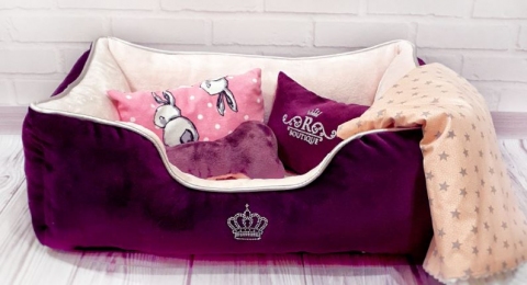Бридж лежак для животных 65х45 см Purple - Лежанки и домики для котов и кошек